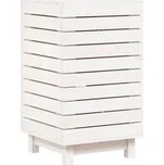 Shumee Koš na prádlo, 44 × 44 × 76 cm, masivní borové dřevo, bílý