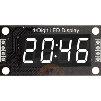 Elektronická stavebnice LaskaKit_cz Hodinový displej 0.36" TM1637 Bílá