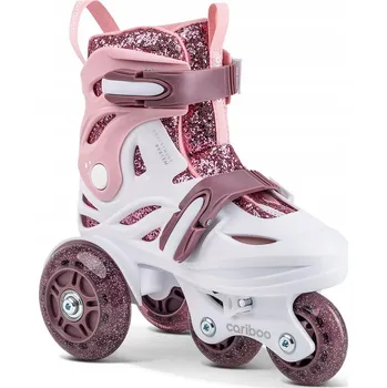 Kolečkové brusle Dětské Kolečkové Brusle Cariboo Ballerina 31-35 se 3 PU kolečky svítící