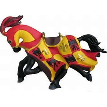 Figurka PAPO Kůň s chocholem, červená