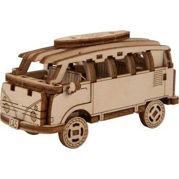 Puzzle Wooden city 3D puzzle Superfast Minibus Retro