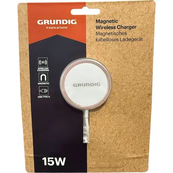 GRUNDIG Magnetická bezdrátová nabíječka USB TYPE-C 15W