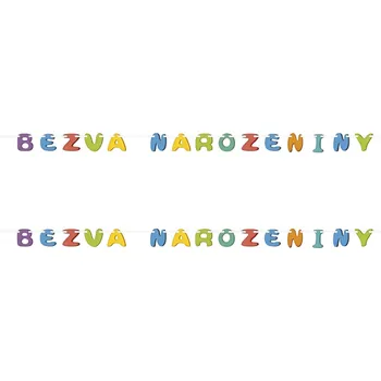 Rappa Girlanda - bezva narozeniny, 250 cm, 2 ks