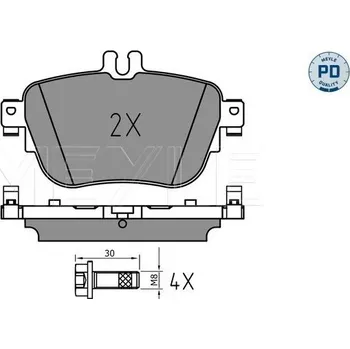 Brzdový systém MEYLE Brzdové destičky 025 224 3716/PD