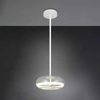 Trio Lighting Závěsné světlo LED Tarsia, matná bílá, Ø 40 cm, sklo - Stínidlo na lampu – Ø 16 cm, výška 4 cm: výška stínidla 15,7 cm LED 26 W celkem - Doprava zdarma