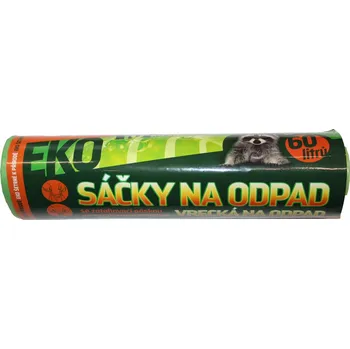 Pytle na odpadky VIPOR LDPE Eko s páskou 60 l, 10 ks, zelený