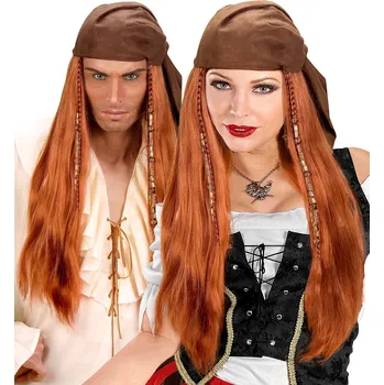 Karnevalová paruka Widmann 8003558008780 Paruka piráta z Karibiku hnědá