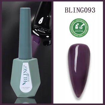 Lak na nehty Bling Gel na nehty HYBRIDNÍ LAK Fialový vínový 10 ml č. 093