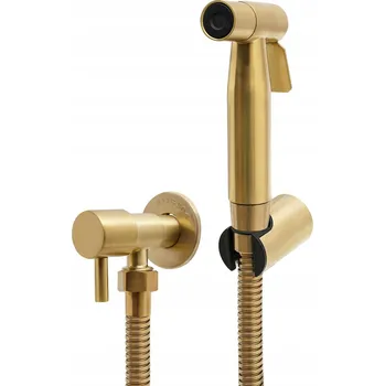 Bidetová sprška na toaletu, ruční bidetová sprcha s hadicí, zlatá
