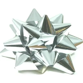 Vánoce GOBA Rosety střední, 7 cm, stříbrná - balení 24 ks