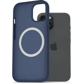 Pouzdro na mobilní telefon AlzaGuard Silicone Case Compatible with Magsafe pro iPhone 15 modrý