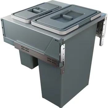 Odpadkový koš Elletipi BLOCK 2.0 vestavný výsuvný koš 35+12 l