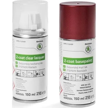 Auto-moto Škoda lakový sprej červená flamenco metalíza