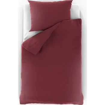 Povlečení Kvalitex Francouzské mušelínové povlečení 1+2, 240 × 200, 70 × 90 cm vínové