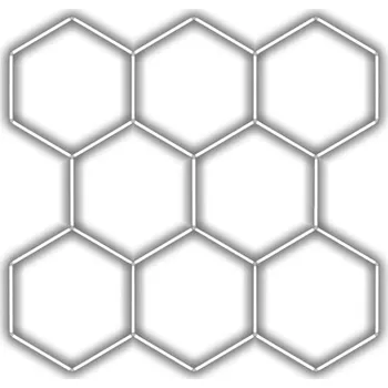 LED osvětlení Escape6 Kompletní LED hexagonové svítidlo bílé 6500 K, rozměr 8 elementů 252 × 238 cm