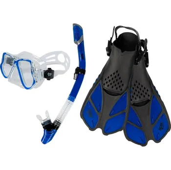 Sport ACRA Šnorchlovací set 3v1 M6213, modrý, brýle, šnorchl, ploutve 36-41
