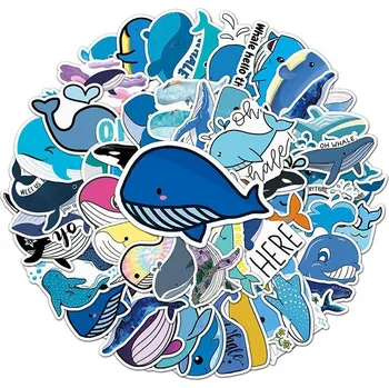samolepka ANNAM Samolepky Velryba 50 ks - odlišné samolepky