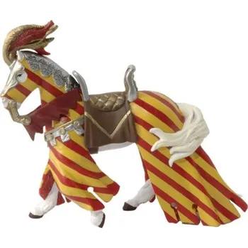 Figurka Papo Kůň turnajový zahalený červený