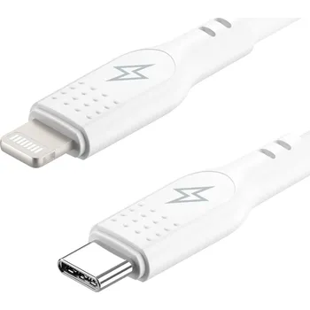 Kabel AlzaPower SilkCore USB-C to Lightning MFi, 2m bílý