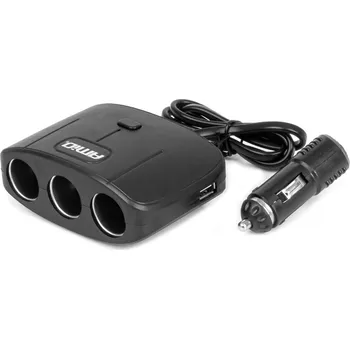 Auto-moto AMIO Prodlužovací zásuvka 2 × USB 12/24V 100W, 70 cm