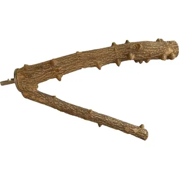 Hračka pro ptáka Terra International vidlička z pepřovníku pro malé papoušky 20 × 1 - 3 cm S