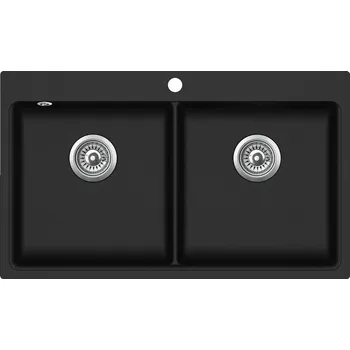 Nerezový dřez AQUASANITA Magna 860.2E Black metallic