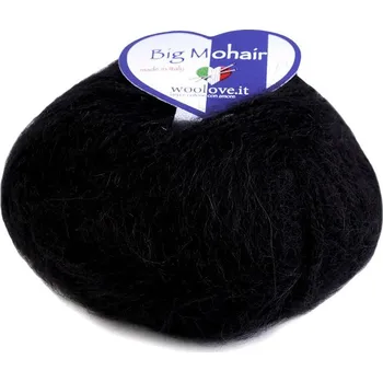 Příze Pletací příze 25 g Big Mohair - 13 (17) černá