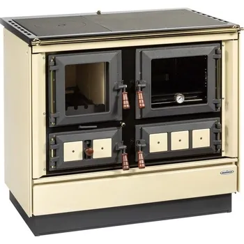 Sporák na tuhá paliva KVS MORAVIA VSP 9112 KLAUDIE sporák na tuhá paliva 7,1kW, s troubou, pravý, béžová - doprava zdarma