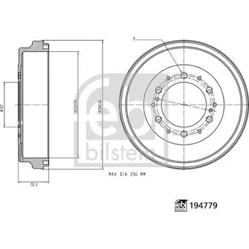 Brzdový buben Brzdový buben FEBI BILSTEIN 194779