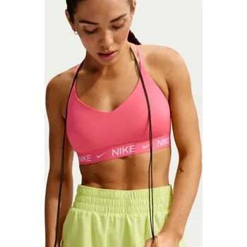 Podprsenka Dámská sportovní podprsenka Nike INDY M Růžová, Bílá