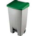 Gastro Odpadkový koš nášlapný 120 l, šedá/zelená