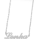 Ewena Řetízek z oceli se jménem Lenka stříbrný