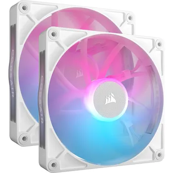 PC ventilátor CORSAIR iCUE LINK RX140 RGB Starter Kit - White Dual Pack