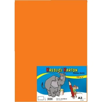 Barevný papír Stepa Kreslicí karton 240121031/BAL A2 180 g 10 ks oranžové