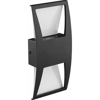 Žárovka Luxera Prezent Ozz LED 2 × 4 W IP44, venkovní nástěnné svítidlo, černé