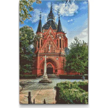 Diamantové malování Painting Queens Diamantové malování Břeclav Kostel Panny Marie, 40 × 60 cm, s rámem, hranaté