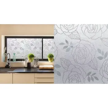 Tapeta Transparentní samolepící fólie KVĚTY (61-2185) - šíře 67,5 cm - Role 15m (Fólie na sklo KVĚTY - šíře 67,5 cm)