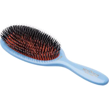 kartáč na vlasy Mason Pearson Popular Bristle & Nylon Hairbrush BN1 extra velký kartáč s kančími a nylonovými štětinami Modrá
