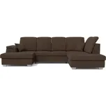 Rohová sedací souprava Amsterdam L hnědá Viton 193