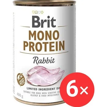 Krmivo pro psa Brit Mono Protein Rabbit 6 × 400 g