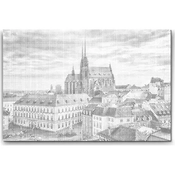 kreativní sada Painting Queens Katedrála Petrov Brno 2, 40 × 60 cm, s rámem