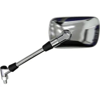 Zrcátko pro motocykl Q-TECH zpětné zrcátko chromové (závit pravý M10), L
