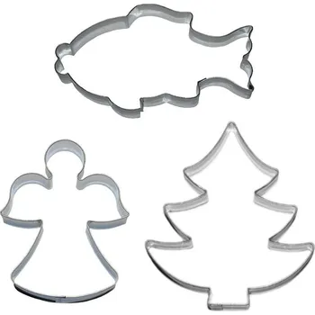 Vánoční dekorace SMOLÍK VÁNOCE Sada A 3 ks 011 60-83 mm v. 2 cm, pocínované