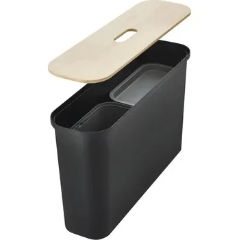 Odpadkový koš ORTHEX 46 l černý s víkem + 2 koše COLLECT 13 l na prádlo, odpad