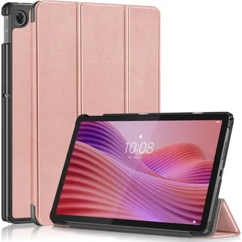 Pouzdro na tablet VSECHNONAMOBIL 109728 LEATHER Zaklápěcí kryt pro Lenovo Tab 10.1 růžovozlatý