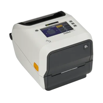 Tiskárna štítků Zebra ZD621-HC ZD6AH43-30ER02EZ tiskárna štítků, 12 dots/mm (300 dpi), disp. (colour), RTC, USB, USB Host, RS232, BT, Ethernet, Wi-Fi, kit (USB), white