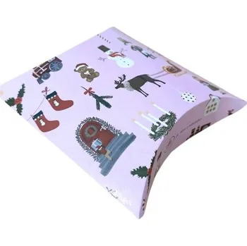 Vánoční dekorace BE NICE EKO Krabička Anglická pohádka, růžová, malá, 3 ks