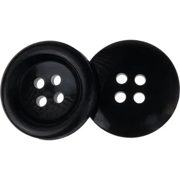 Galanterie Knoflíky Žirovnice Knoflík 2 cm černý čtyři dírky, 349890I, sada 3 ks
