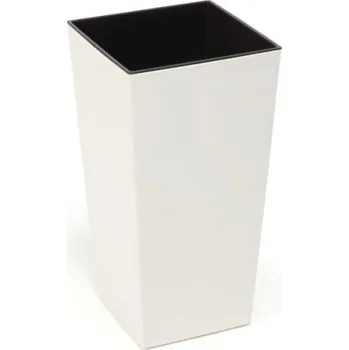 Lamela Květináč FINEZIA 40 × 40 cm, krémový