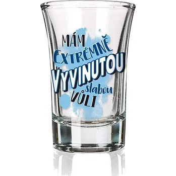 Sklenice Nekupto Vtipný panák Mám extrémně vyvinutou slabou vůli